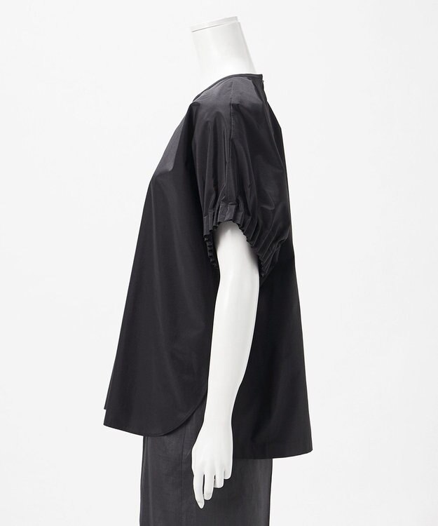 23区 L 【エステータ】ブライトローン スリーブデザイン ブラウス ブラック系