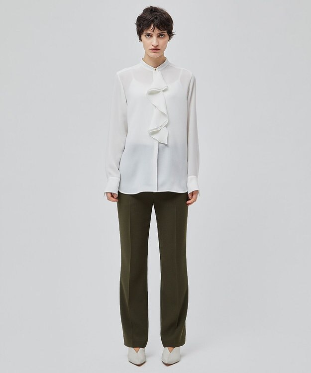 BEIGE， 【洗える】ALAINA / スリムストレートパンツ Khaki