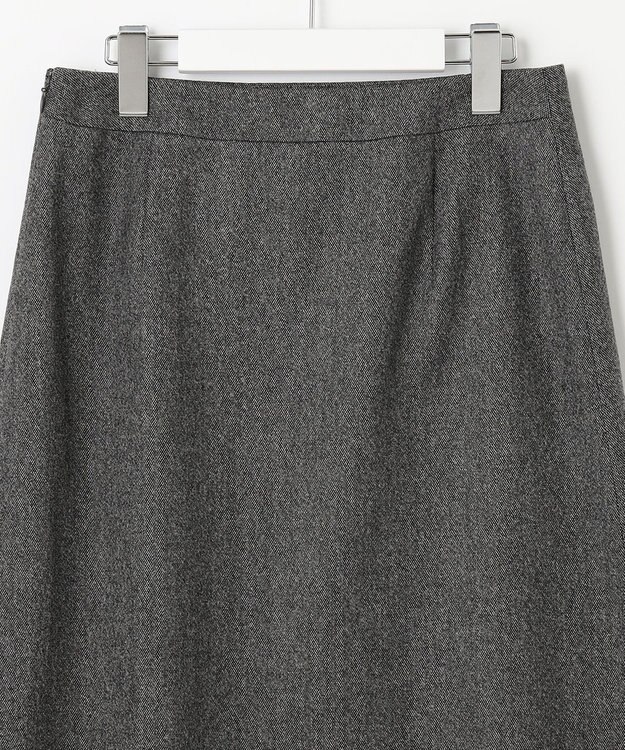 J.PRESS LADIES 【セットアップ対応】ウールストレッチツイード スカート グレー系