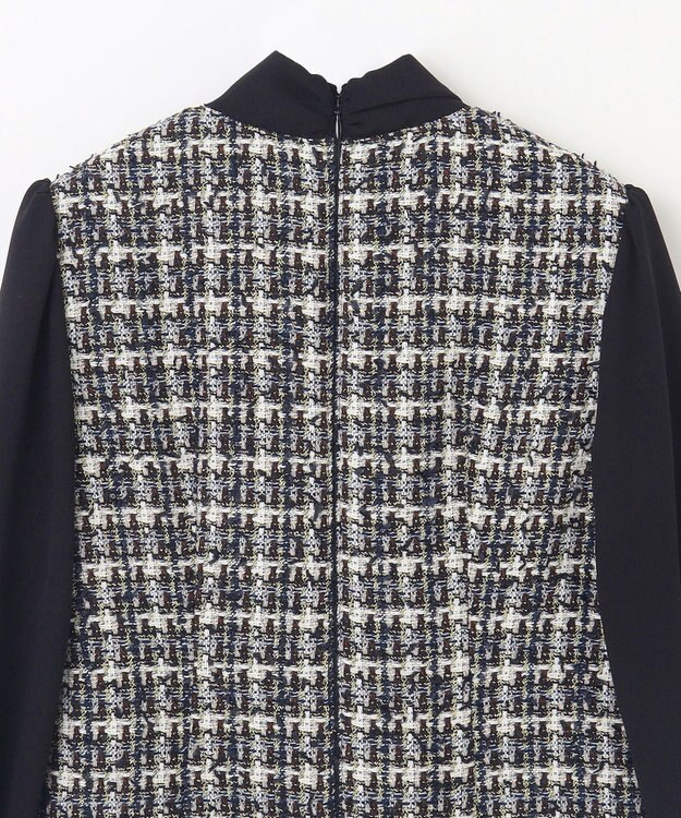 GRACE CONTINENTAL ツイードコンビワンピース ブラック