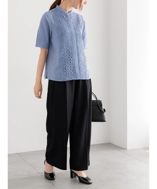 Te chichi ハイウエストフロントジップワイドパンツ《2025Autumn catalog item》 ブラック