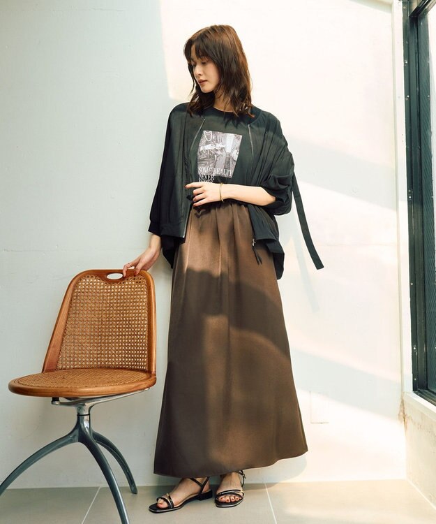 YECCA VECCA 【UVカット/接触冷感/遮熱】COOL5分袖MA-1 Khaki