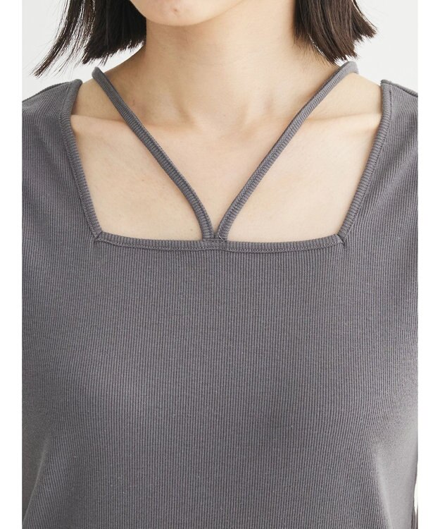 Green Parks マルチストラップテレコタンク Charcoal Gray