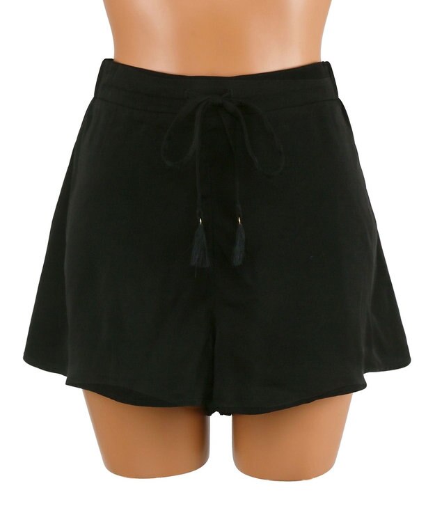 San-ai Resort（三愛水着楽園） マットサテンショートパンツM・L　【San-ai Resort（サンアイリゾート）】 ブラック