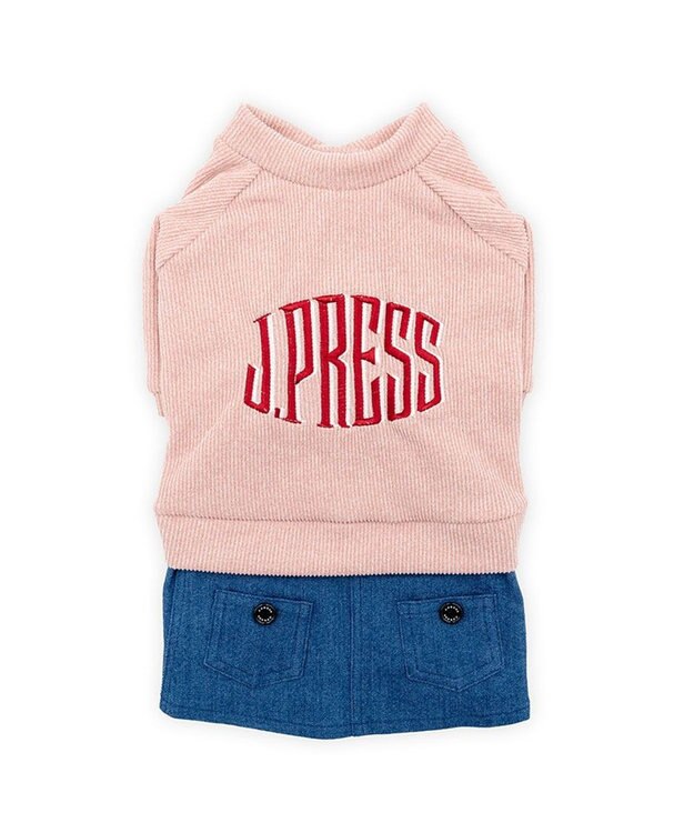 PET PARADISE J.PRESS 杢 トレーナー スカートつなぎ 小型犬 ピンク