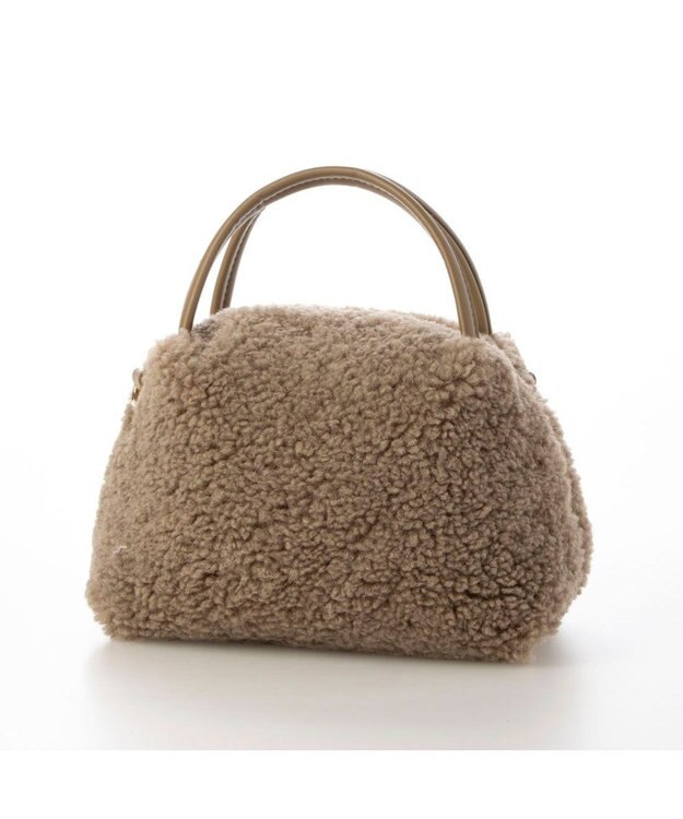 UNBILLION カシュカシュ cachecache / ボアボックスミニトートバッグ ブラウン