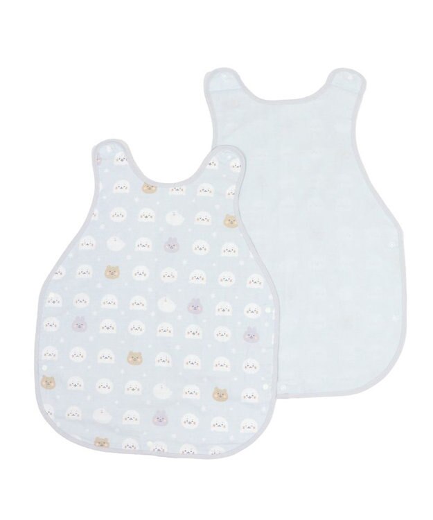 Mother garden しろたん 総柄 スリーパー 四重ガーゼ ベビー おくるみ グレー