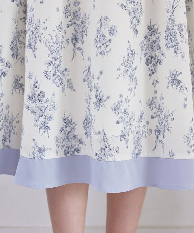 Tiaclasse L 【洗える】トワルドジュイ配色ワンピース アイボリー