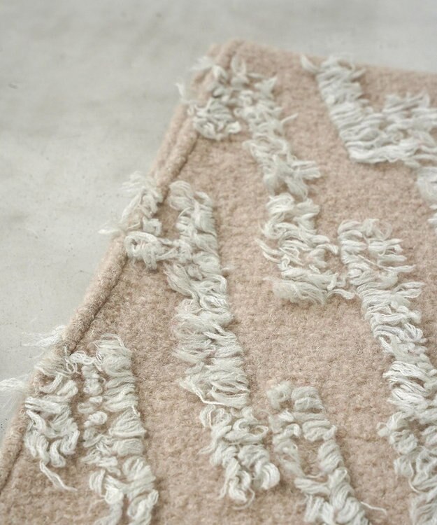 POLS ジャガード織 ウールカットジャガード　ストール ベージュ