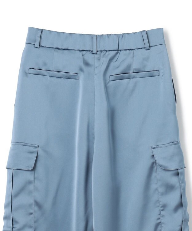 UNFILO L サテン カーゴパンツ スモーキーブルー