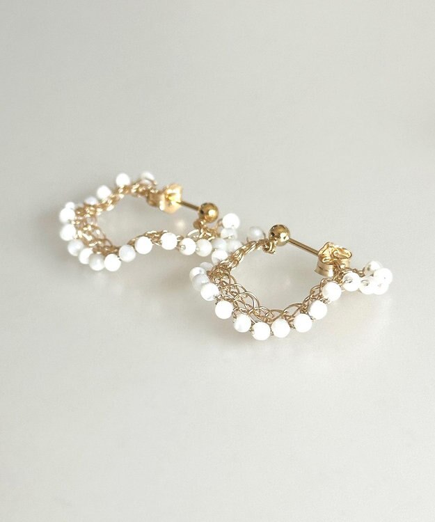 CASUMINO sweet pie mini 白蝶貝ピアス gold