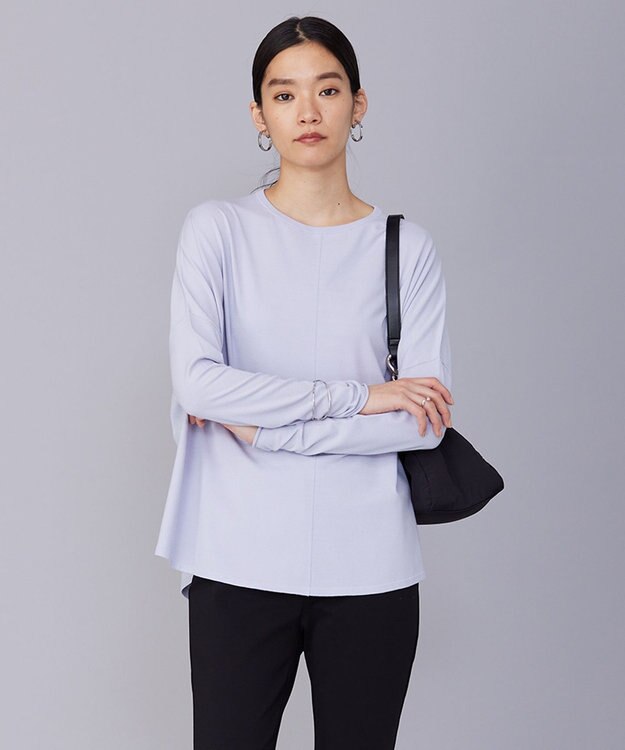 ICB 【WEB限定カラーあり・洗える】ヴィスコースワイド プルオーバー ライラックグレー系