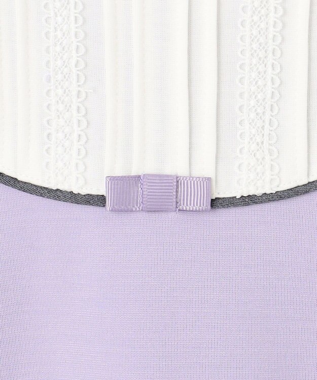 組曲 KIDS 【110-140㎝】【接触冷感・UVカット】サラリとヨークデザイン トップス ラベンダー