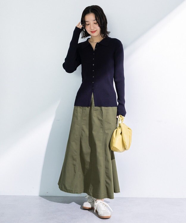 Green Parks チノマーメイドスカート Khaki