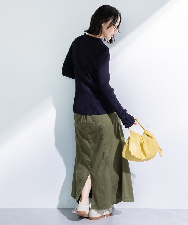 Green Parks チノマーメイドスカート Khaki