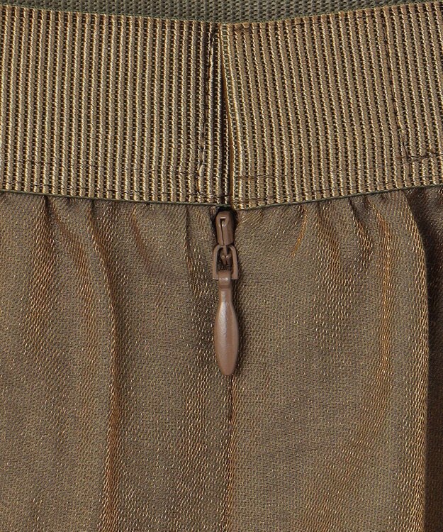 自由区 【洗える】ブライトシアーシャンブレー スカート ブロンズ