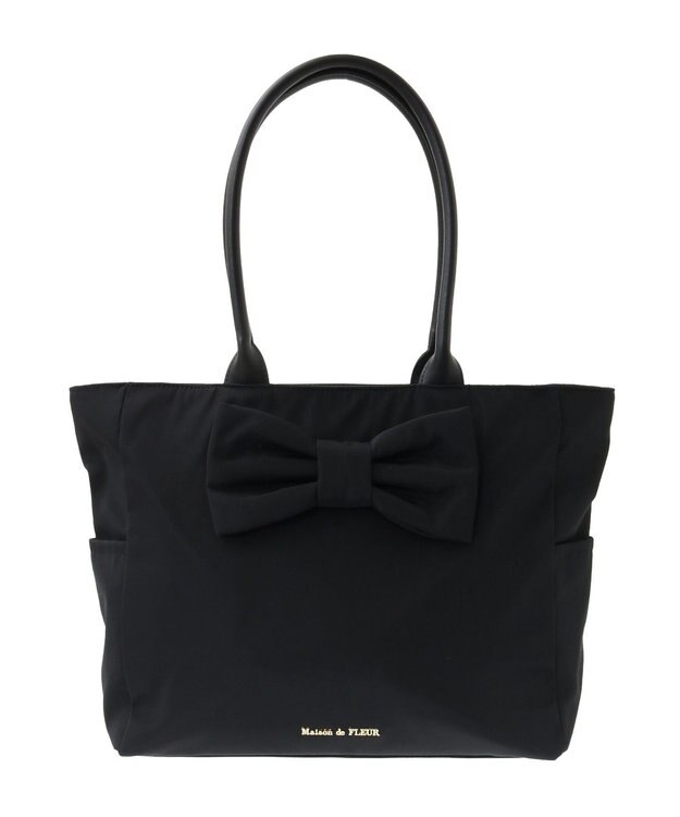 Maison de FLEUR フロントリボンキャリーオンバッグ Black