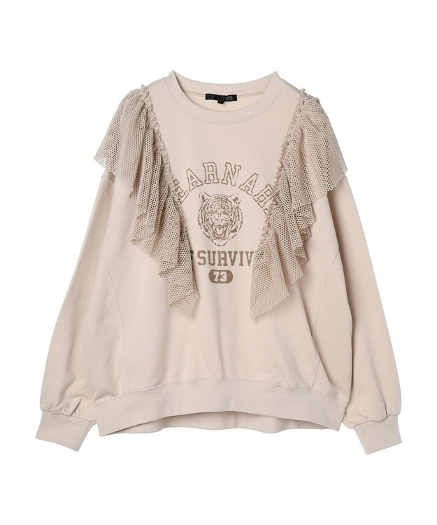 Green Parks ・ＳＵＧＡＲ　ＳＰＯＯＮ　タイガーｐｔラッフルスウェット Ivory