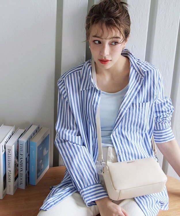 Tiaclasse 【2way/肩紐2TYPE】ちょうどいいサイズのショルダーミニバッグ グレージュ