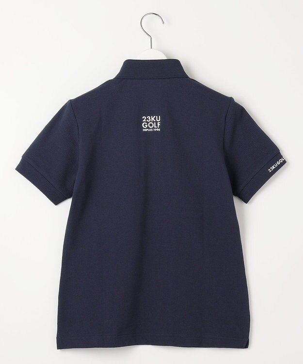 23区GOLF 【WOMEN】【吸水速乾・UVケア】カノコ 半袖ポロシャツ ネイビー系