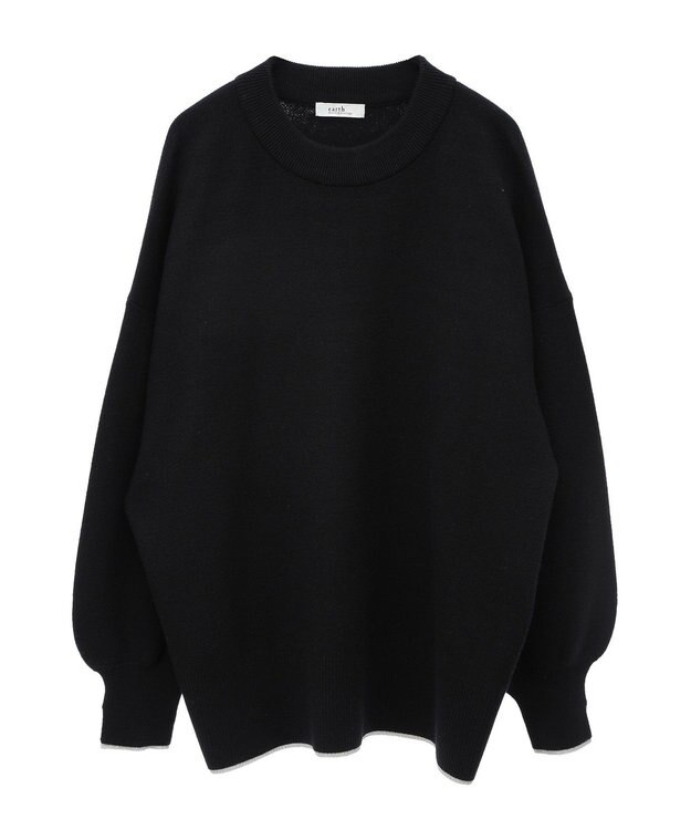 earth music&ecology やわらかタッチチュニック Black
