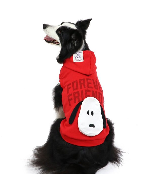 PET PARADISE スヌーピー ずっ友 お揃い パーカー 《レッド》  中型犬  大型犬 レッド