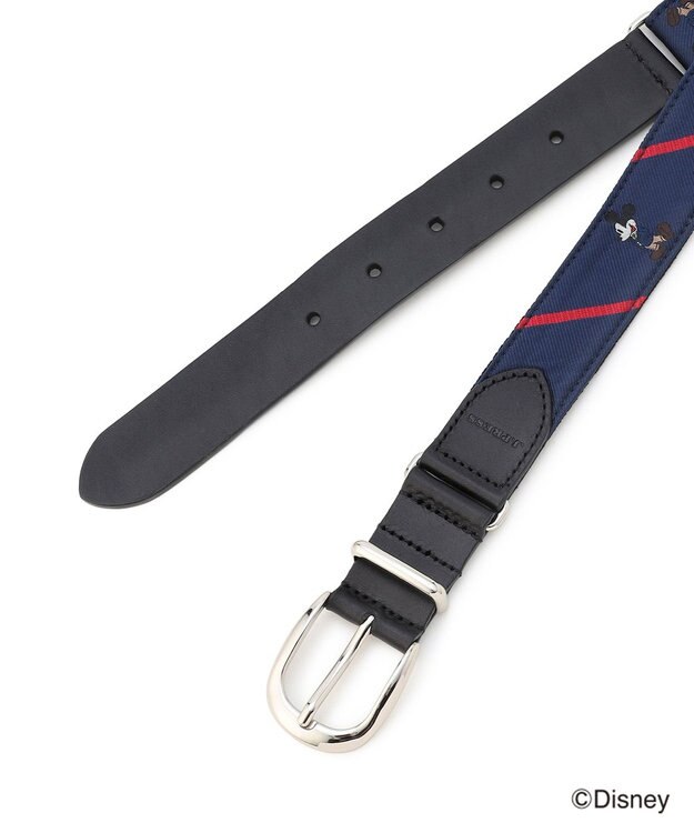 J.PRESS MEN 【DISNEY COLLECTION】アイビー ベルト / ミッキーマウス ワイン系1