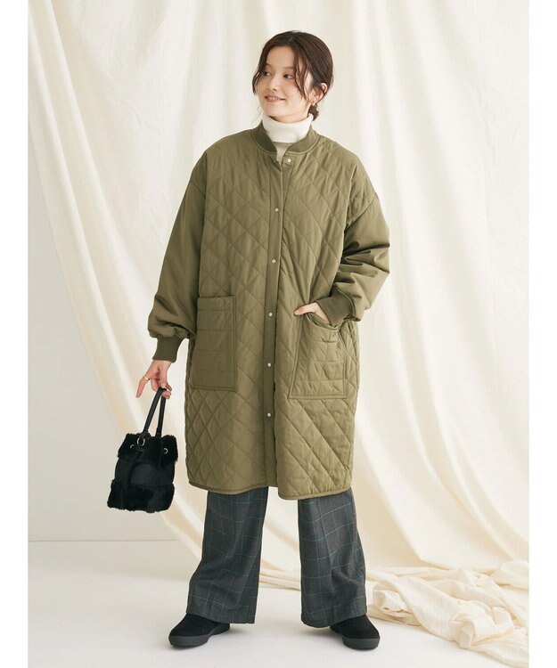 CRAFT STANDARD BOUTIQUE ダイヤキルトロングコート Khaki