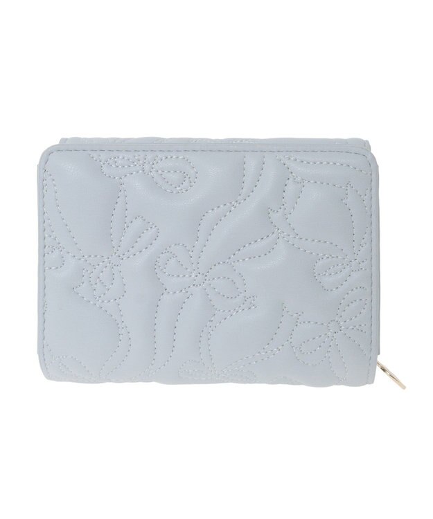 Maison de FLEUR リボンキルティングウォレット Sax