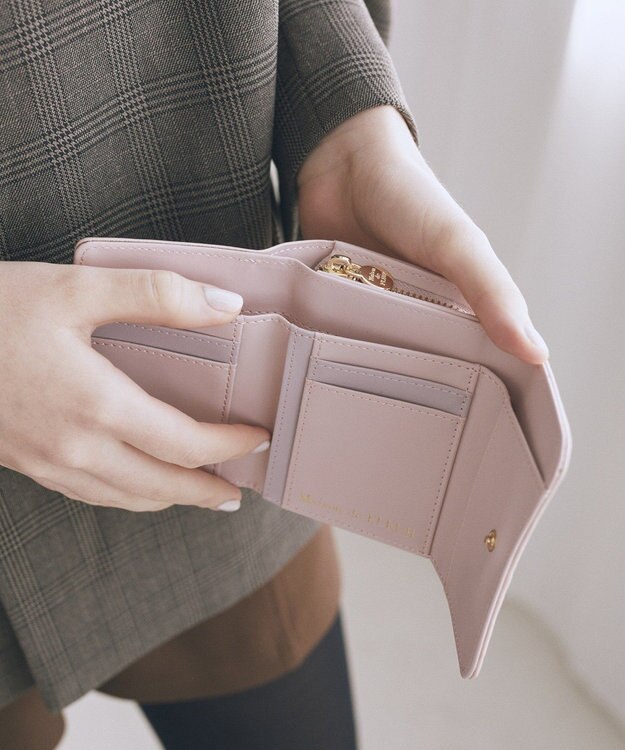 Maison de FLEUR リボンキルティングウォレット Pink