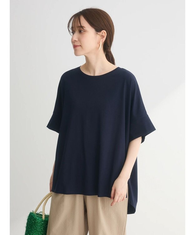 Green Parks 汗染み防止ドルマンバックタックプルオーバー Dark Navy