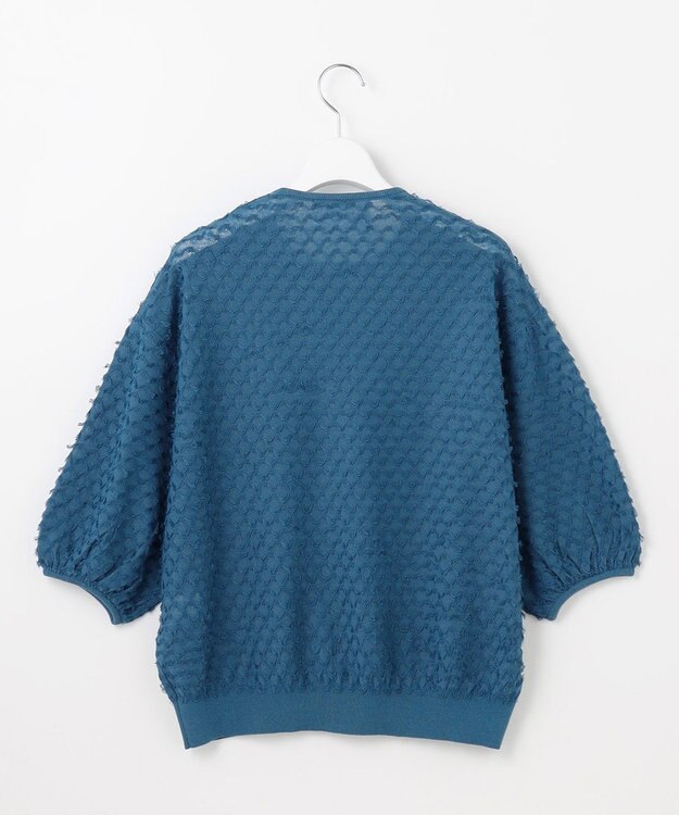 自由区 【カトリエムブーケ】Jacquard coupe シアージャカードニット スモーキーブルー