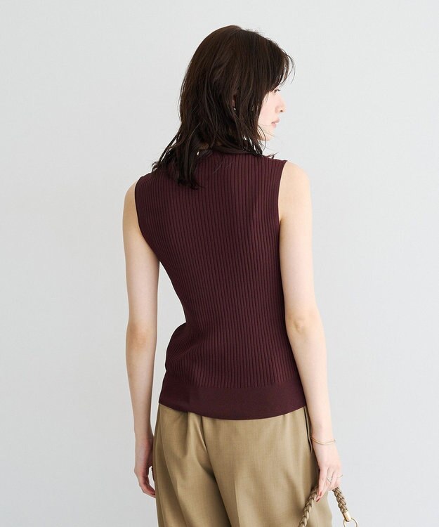 YECCA VECCA ハイネックノースリーブニット Brown
