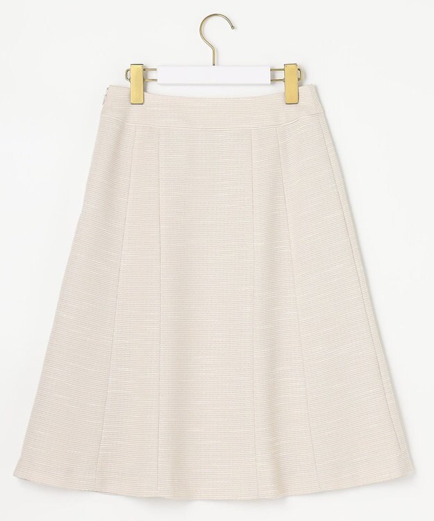 ANY SIS 【セットアップ対応】リップルボーダー フレア スカート シャンブレーベージュ