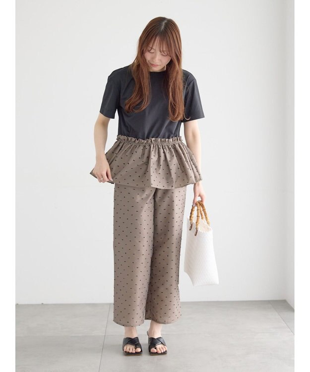 Te chichi カットドビー切替えトップス(セットアップ可) モカ