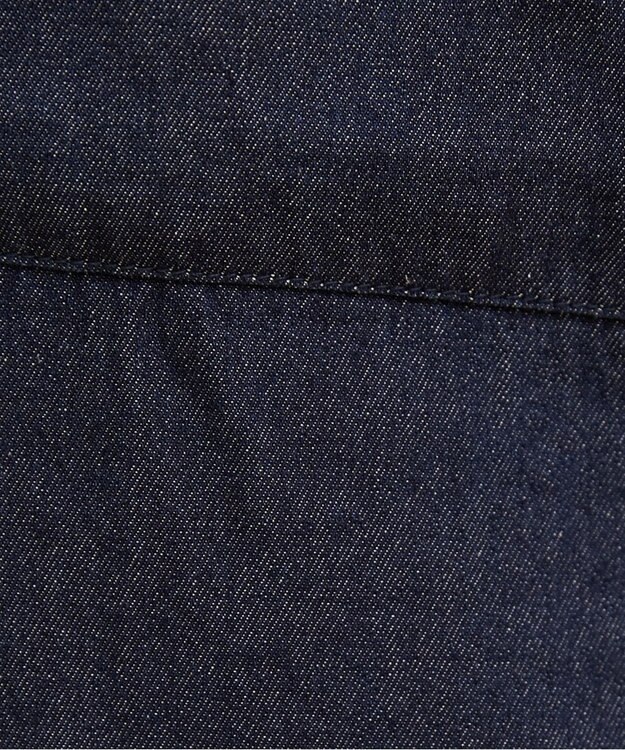 WEGO 【ANGIE VINTAGE】オーバーサイズ バンドカラー デニムシャツ ネイビー