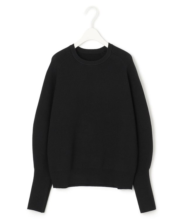 ICB 【洗える】 ウールポリエステルハイゲージ ニット ブラック系