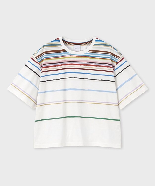 Paul Smith Cairo Stripe Chalk プリントTシャツ マルチカラー