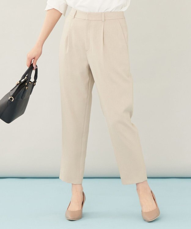 ANY SIS 【セットアップ対応】スラブツイルストレッチ パンツ ベージュ