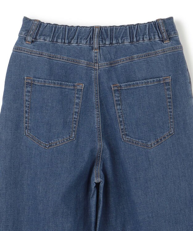 UNFILO L UNFILO DENIM LIGHT タックワイドパンツ ブルー