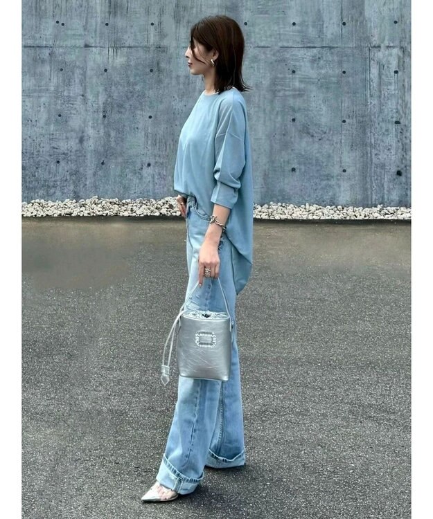 Green Parks シアーリブチュニック Blue