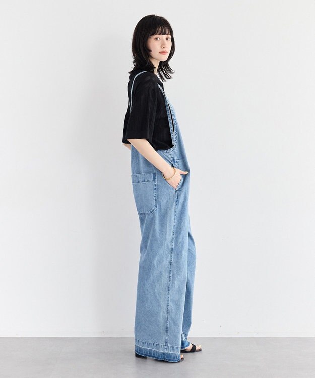 YECCA VECCA 綿麻デニムサロペット Light Indigo