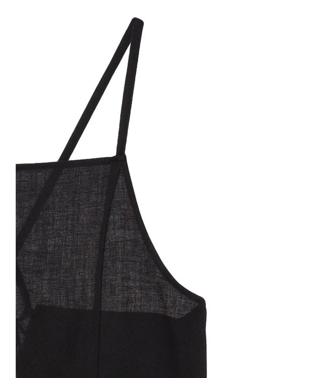 earth music&ecology リサイクルポリエステルブレンドキャミワンピース Black