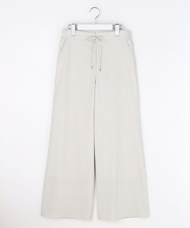 J.PRESS LADIES 【WEB限定】セルロースリネンストレッチ ワイドストレート パンツ 【WEB限定】ライトグレー系