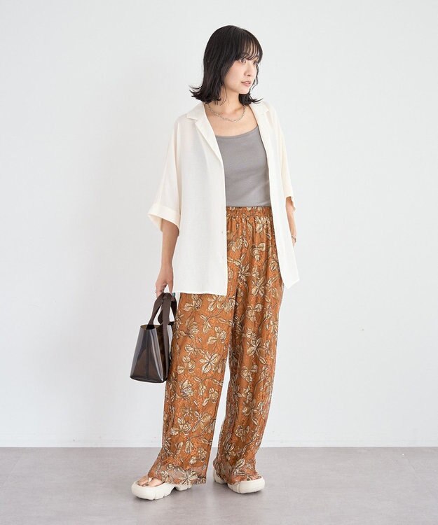 Green Parks カップ付きキャミソール Gray