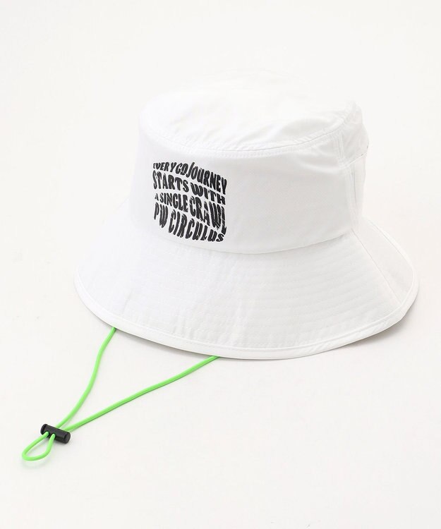 PW CIRCULUS 【手洗い洗濯可 / 小さくたためる】【UNISEX】ポケッタブルバケットハット 2026年モデル ゴルフ ホワイト系