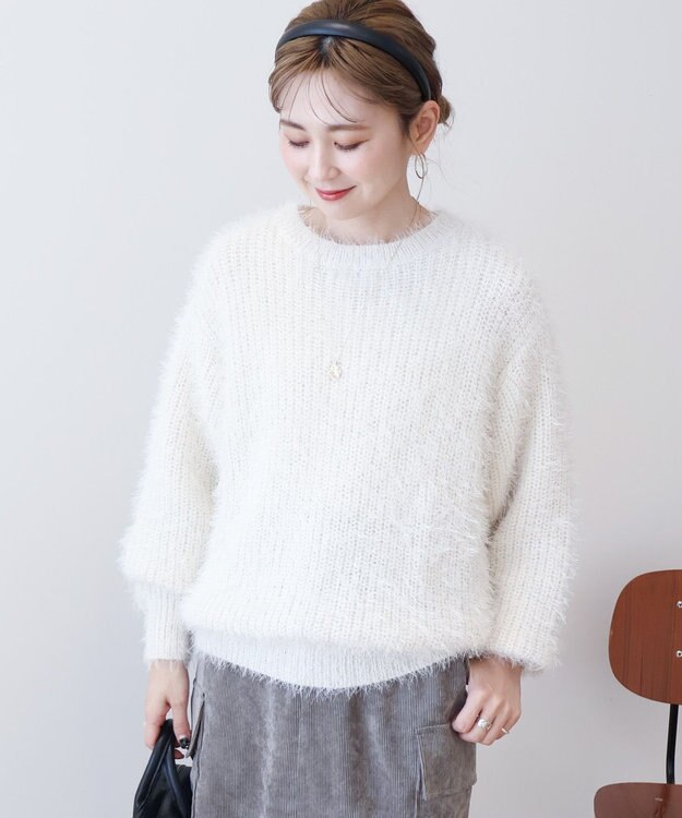 AMERICAN HOLIC フェザーゆるニットプルオーバー Ivory
