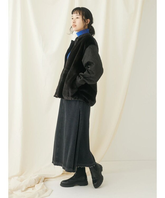 CRAFT STANDARD BOUTIQUE リバーシブルファーブルゾン Black