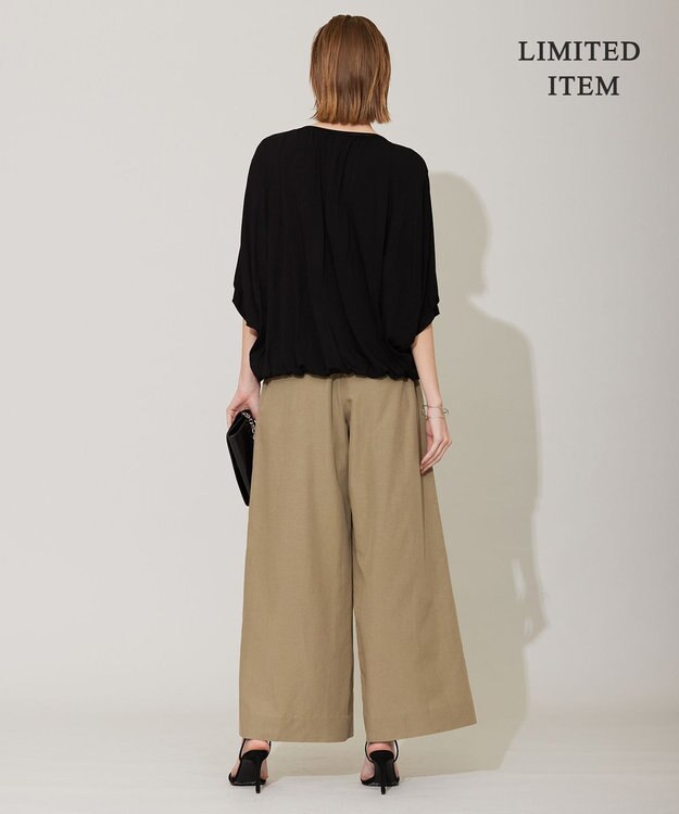 ICB 【WEB限定・洗える】Float ドルマンスリーブカットソー ブラック系