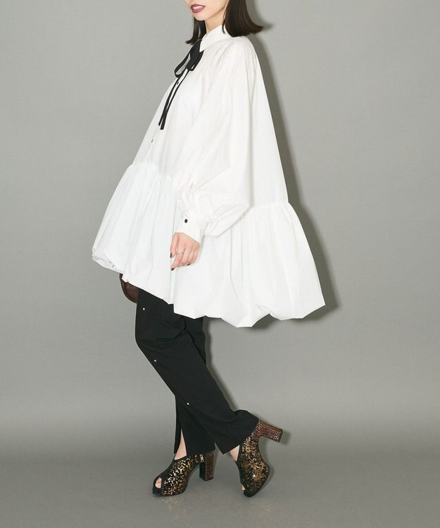 Green Parks ビジューテーパードパンツ Black